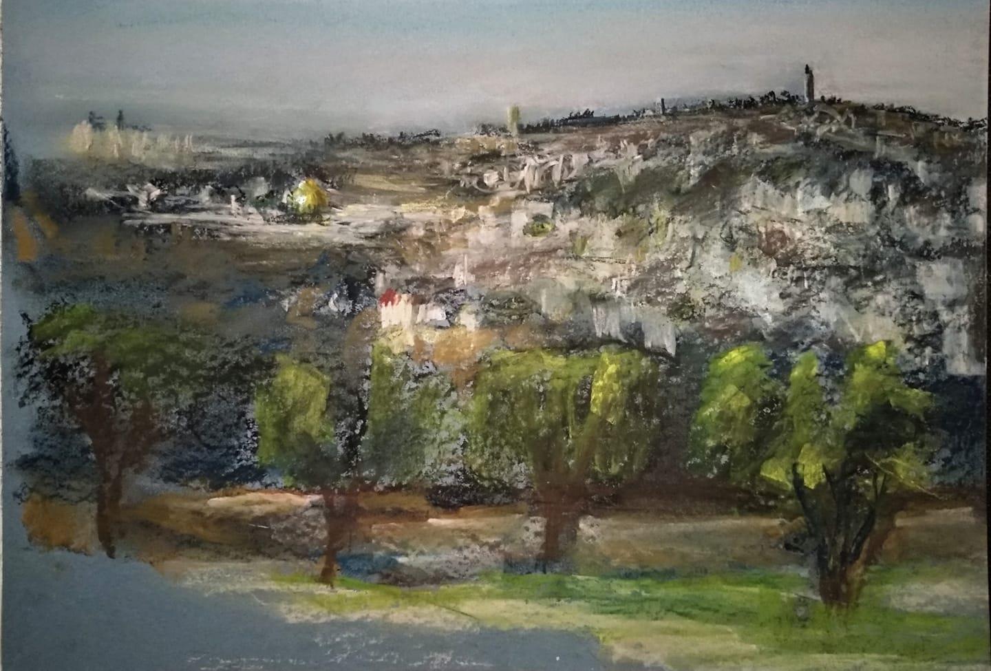A view of the Mount of Olives