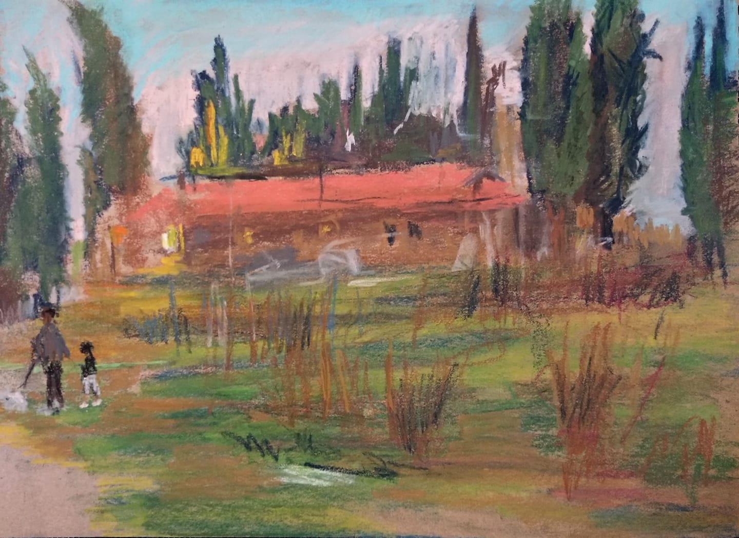 The last shack of the Talpiot transit camp, at dusk