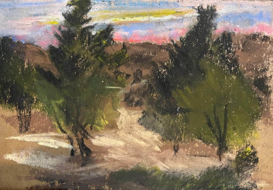 Ramat Rachel: a view with two trees